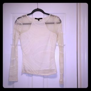 Sheer long sleeve shirt